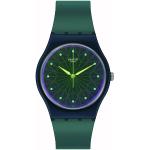 Blaue Swatch Kunststoffarmbanduhren mit Kunststoff-Uhrenglas für Herren 