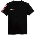 Swdan T-Shirt Unisex, Mass Effect N7 T-Shirt Herren Schwarz,Cosplay Kostüm für Herren Damen