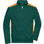 Sweat-Jacke "JN870" - James & Nicholson® dark-green/orange 6XL
