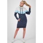 Blaue Langärmelige Alife & Kickin Mini Stehkragen Sweatkleider für Damen Größe XL 
