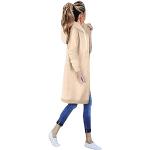 Hellblaue Gesteppte Y2K Atmungsaktive Zip Hoodies & Sweatjacken mit Reißverschluss aus Baumwolle mit Kapuze für Damen Größe XXL für den für den Herbst 