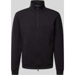 Schwarze Unifarbene PAUL & SHARK Stehkragen Zip Hoodies & Sweatjacken aus Baumwollmischung für Herren Größe 4 XL 