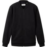 Schwarze Unifarbene Tom Tailor Denim Stehkragen Zip Hoodies & Sweatjacken mit Reißverschluss aus Baumwollmischung für Herren Größe XL 