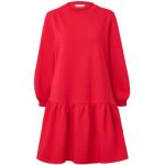 Rote TCHIBO Nachhaltige Sweatkleider mit Volants für Damen Größe S 