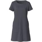 Mitternachtsblaue Kurzärmelige Waschbär Bio Nachhaltige Sweatkleider ohne Verschluss aus Baumwolle für Damen Größe L 