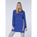 Reduzierte Blaue Oklahoma Midi Nachhaltige Sweatkleider mit Knopf für Damen Größe XS 