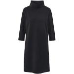 Schwarze 3/4-ärmelige TCHIBO Nachhaltige Stehkragen Sweatkleider aus Baumwolle für Damen Größe XL 