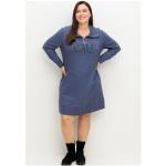 Reduzierte Indigofarbene Sheego Sweatkleider mit Reißverschluss für Damen Größe 3 XL Große Größen 