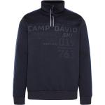 Dunkelblaue Camp David Herrensweatshirts mit Reißverschluss Größe L Große Größen 