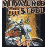 Sweatshirt 757 Milwaukee Steel Biker Hotrod Pinup Custom Dragster Route 66 V8 Mc