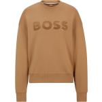 Hellbraune HUGO BOSS BOSS Nachhaltige Damensweatshirts aus Baumwolle Größe XS 