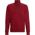 Rote HUGO BOSS BOSS Herrensweatshirts mit Reißverschluss aus Baumwolle Größe 3 XL 