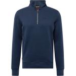 Reduzierte Marineblaue Langärmelige Superdry Stehkragen Herrensweatshirts mit Reißverschluss Größe XXL 