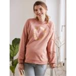 Peachfarbene Vertbaudet Umstandssweatshirts aus Baumwolle für Damen Größe XS 