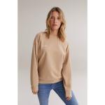 Beige Opus Nachhaltige Rundhals-Ausschnitt Damensweatshirts mit Kapuze Größe M für den für den Herbst 
