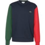 Marineblaue Color Blocking Lacoste Herrensweatshirts aus Baumwolle Größe L für den für den Herbst 