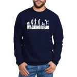 Marineblaue The Walking Dead Rundhals-Ausschnitt Herrensweatshirts mit Kapuze Größe 3 XL 