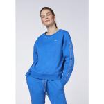 Reduzierte Blaue Nachhaltige Damensweatshirts mit Knopf aus Baumwollmischung Größe M 