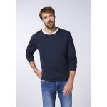 Reduzierte Blaue Detto Fatto Nachhaltige Herrensweatshirts mit Knopf aus Baumwolle Übergrößen Große Größen 