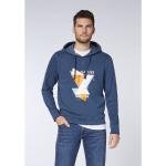 Reduzierte Blaue Oklahoma Nachhaltige Herrensweatshirts mit Knopf aus Baumwolle mit Kapuze Größe XL 