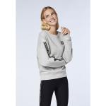 Reduzierte Graue Nachhaltige Damensweatshirts mit Knopf aus Baumwollmischung Größe M 