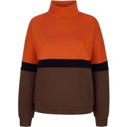 Sweatshirt in modischem Colorblocking AMY VERMONT Orange/Braun