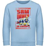Hellblaue Motiv shirtracer Feuerwehrmann Sam Kinderhoodies & Kapuzenpullover für Kinder Größe 104 