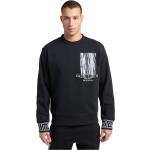 Schwarze Unifarbene Carlo Colucci Herrensweatshirts aus Baumwolle Größe XL 