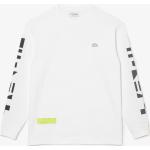 Weiße Lacoste Herrensweatshirts aus Baumwolle maschinenwaschbar Größe XL 