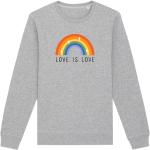 Reduzierte Graue Melierte LGBT Vegane Bio Nachhaltige Damensweatshirts aus Baumwolle Größe XS 