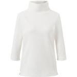 Reduzierte Cremefarbene 3/4-ärmelige TCHIBO Nachhaltige Stehkragen Damensweatshirts aus Baumwolle Größe M 
