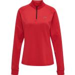 Reduzierte Rote Langärmelige Newline Damensweatshirts mit Reißverschluss aus Polyester Größe M 