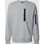 Graue Unifarbene Armani Exchange Herrensweatshirts aus Baumwollmischung Größe XL 
