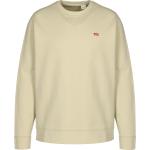 Sandfarbene Unifarbene LEVI'S Herrensweatshirts aus Baumwolle Größe XXL 