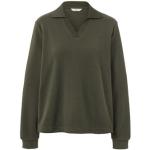 Reduzierte Olivgrüne TCHIBO V-Ausschnitt Damensweatshirts aus Baumwolle Größe M 