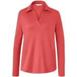 Reduzierte Rote Langärmelige TCHIBO Bio V-Ausschnitt Damensweatshirts aus Baumwolle Größe XS 