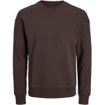 Braune Jack & Jones Herrensweatshirts aus Baumwolle Größe XL 