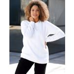 Weiße Unifarbene Casual Langärmelige Mia Moda Zopfpullover aus Kunstfaser für Damen für den für den Herbst 