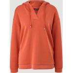 Orange Unifarbene Comma Nachhaltige V-Ausschnitt Damensweatshirts Größe S 