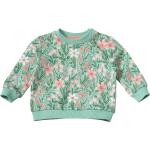 Grüne Blumenmuster Alana Bio Kindersweatshirts für Babys Größe 86 