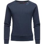 Reduzierte Marineblaue Sportliche Langärmelige RAGWEAR Vegane Nachhaltige Damensweatshirts aus Viskose Größe XS 