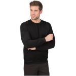 Schwarze Langärmelige Trigema Herrensweatshirts mit Knopf Größe 5 XL 