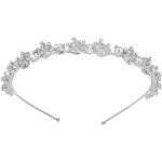 Silberne Haarreifen aus Kristall mit Strass handgemacht für Damen 1-teilig für die Braut 