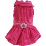 Pinke Festliche Kleider aus Cord für Damen Größe XL 