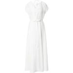 Reduzierte Weiße Unifarbene Casual Swing Maxi Lange Abendkleider aus Polyester für Damen 