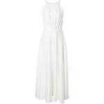 Reduzierte Weiße Unifarbene Ärmellose Swing Maxi Lange Abendkleider aus Polyester für Damen 