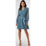 Blaue Swing Chiffon-Abendkleider aus Chiffon für Damen Größe XS 