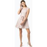 Rosa Unifarbene Swing Rundhals-Ausschnitt Spitzenkleider aus Spitze für Damen Größe S 