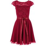 Rote Swing Chiffon-Abendkleider aus Chiffon für Damen 