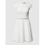 Offwhitefarbene Bestickte Swing Mini Kurze Brautkleider aus Polyester für Damen Größe XS - versandkostenfrei 